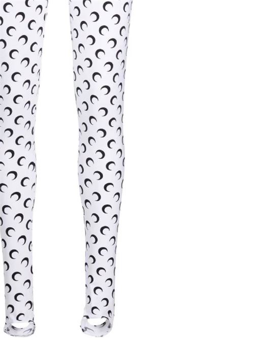 Leggings con stampa a mezzaluna Marine Serre | WPA111CJER0001WH00